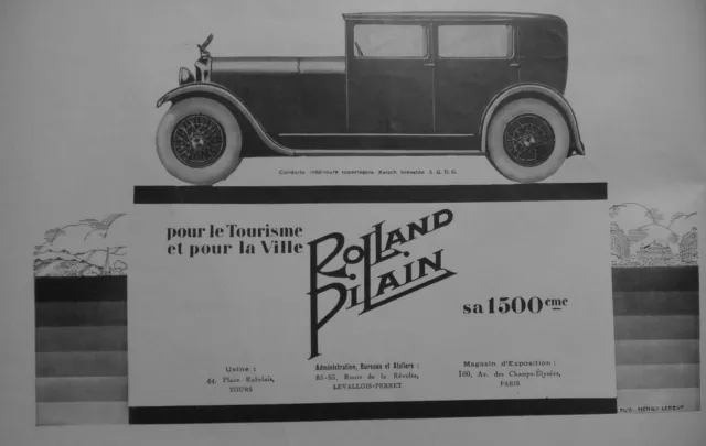 1927 Rolland Pilain Advertising For Tourism And The City - Advertising