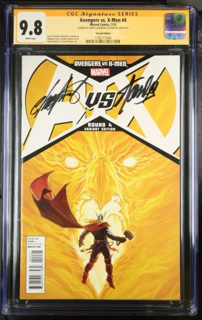 2012 Marvel Avengers vs. X-Men #4 CGC 9.8 signed by Stan Lee & Chris Claremont