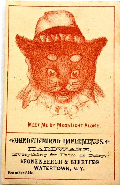 Sponenbergh & Sterling Everything for Farm  Dairy New York Victorian Trade Card