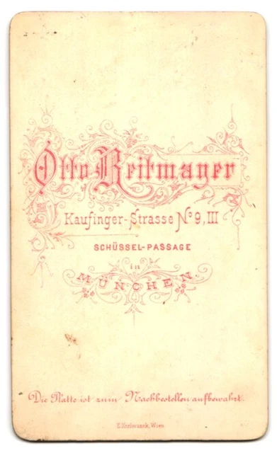 Fotografie Otto Reitmayer, München, Kaufinger-Strasse 9, Portrait junge Daem in 2