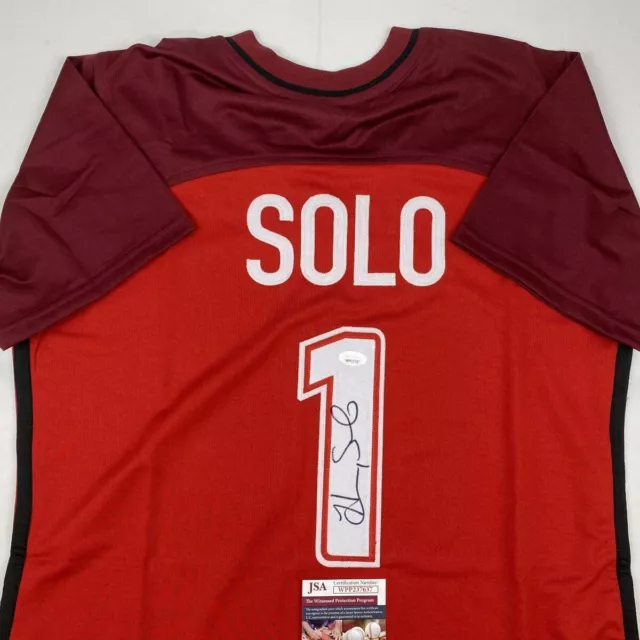 Autographed/Signed HOPE SOLO Red Team USA Soccer USWNT Jersey JSA COA Auto 2