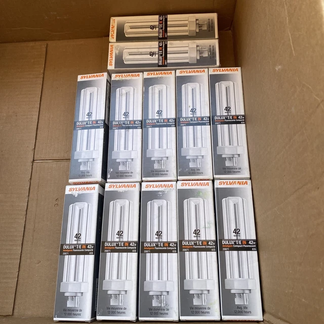 SYLVANIA 42 Watt 4pin CF42DT/E/INECO DULUX IN 42w ACF 20871 835-  lot of 12