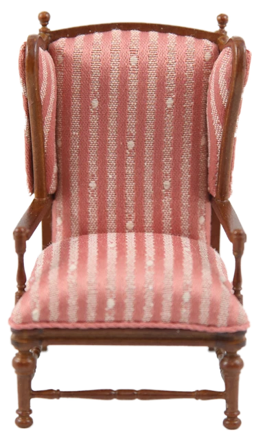 Canapé Victorien Rose Américain Pour Maison De Poupée 1:12 - Marque Melody Jane - En Noyer, Neuf