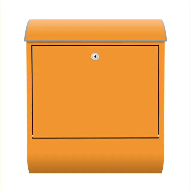 Design Mailbox with Newspaper Compartment Letter Box Solid Color Mango
