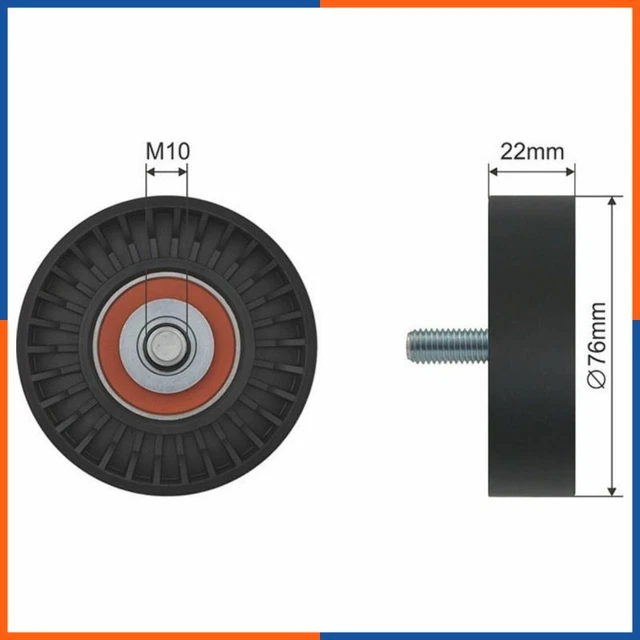 Galet tendeur de courroie d'accessoire pour HYUNDAI | 0K55215983C, FI9090, 47864