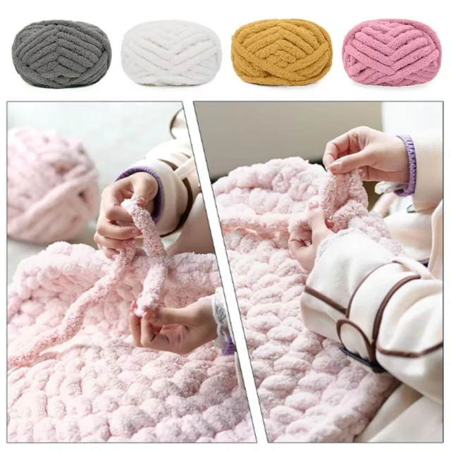 DIY THICK BLANKET Yarn Soft Chunky Wool Yarn Polyester for Hand Knitting  Crochet $10.59 - PicClick AU
