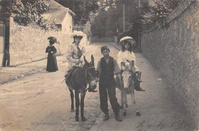 CPA 95 MONTMORENCY / PROMENADE D'ANES / cpa rare