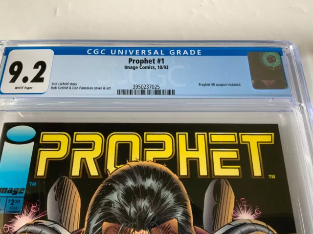 Prophet 1 Cgc 9.2 White Pages Coupon Included Rob Liefeld Image Comics 1993 Cc 2