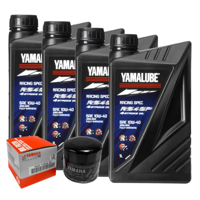 MF6736 Service Yamaha MT10 Modell 2016/2024 - 4L Öl Yamalube RS4GP 10W40 Filter