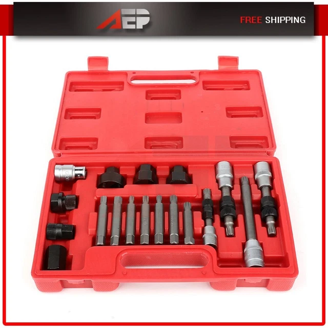 FREEWHEEL ALTERNATOR PULLEY Puller Decoupler Insert Bit Socket Removal