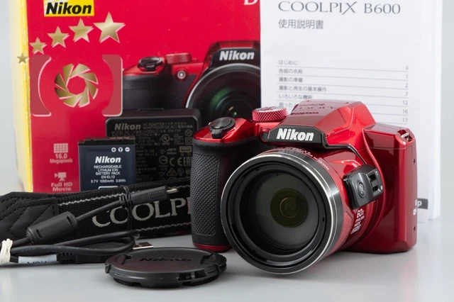 Near Mint!! Nikon COOLPIX B600 Red 16.0 MP Digital Camera w/ Box