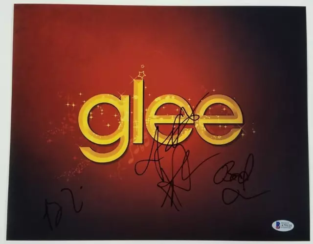 GLEE Cast Signed 11x14 Photo Buecker Tobin Shum + 1 more (A) ~ Beckett BAS COA