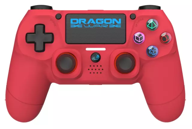 Manette de Jeu PlayStation 4 / PC sans fil Dragon Shock 4 Officielle Rouge.  Hau