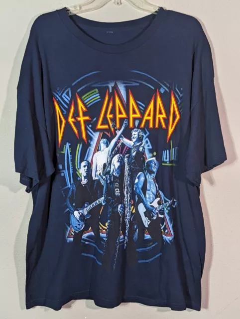Camiseta Def Leppard 2015 Concert Tour Band Histeria Verter Some Sugar On Me Talla 2XL