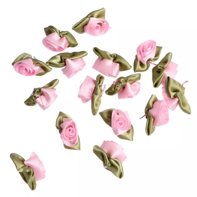 1 Set Gefälschte Blumen Blatt Masse Satin Ribbon Tulpe