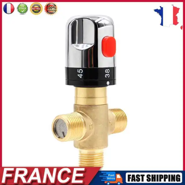 Brass Thermostatic Mixing Valve Shower Faucet Water Temperature Control Valve fr