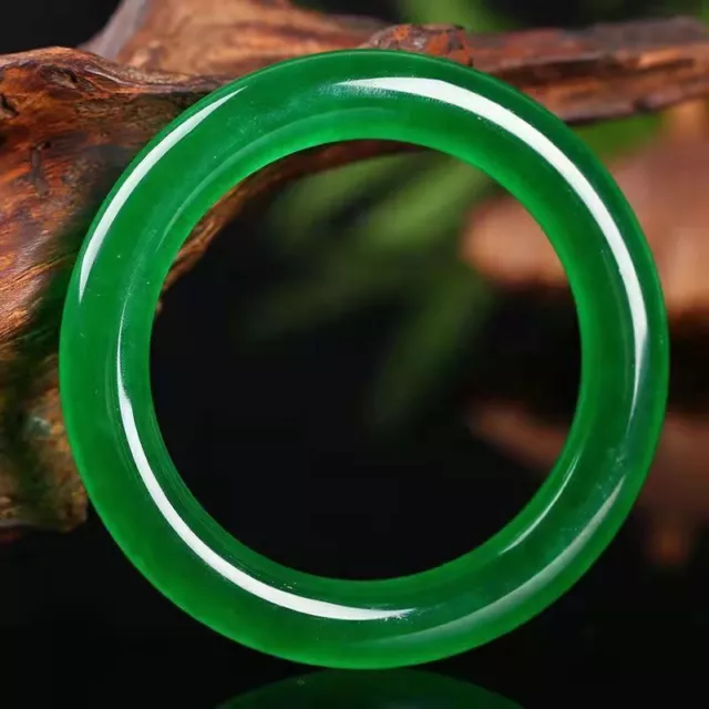 Green Natural Jade Bangle Exquisite Crafts Ice Noble Bracelet Jewelry Gift