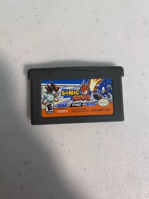 No Poster) Authentic Tested Sonic Battle GBA Box + Game + Manual