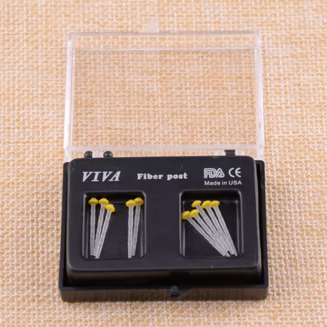 10 Stück Dental Fiber Post Glass Set Refill Bohrgewinde Dateien Größe 1,2 mm