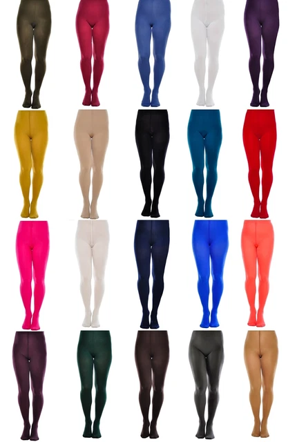 Classic Bottle Green Plain Microfiber Tights 40 Den Pantyhose Hosiery Aurellie E