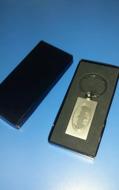 Personalised BATMAN Keyring In Gift box with your message ANY MESSAGE ENGRAVED 2