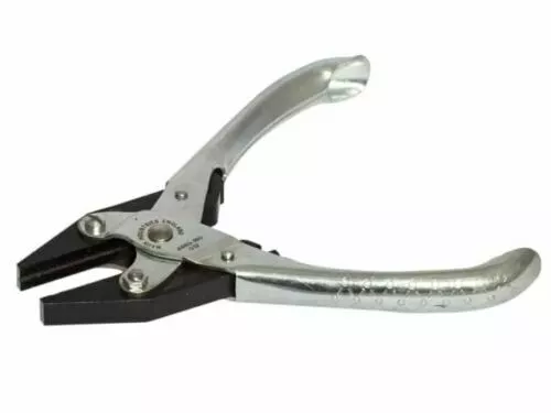 MAUN Parallel Action Pliers, Light, Flat Nose, Serrated, 5"  V-groove