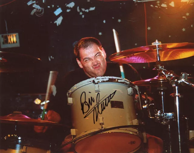 BILL STEVENSON SIGNED 8x10 PHOTO DRUMMER BLACK FLAG PUNK ROCK RARE BECKETT BAS