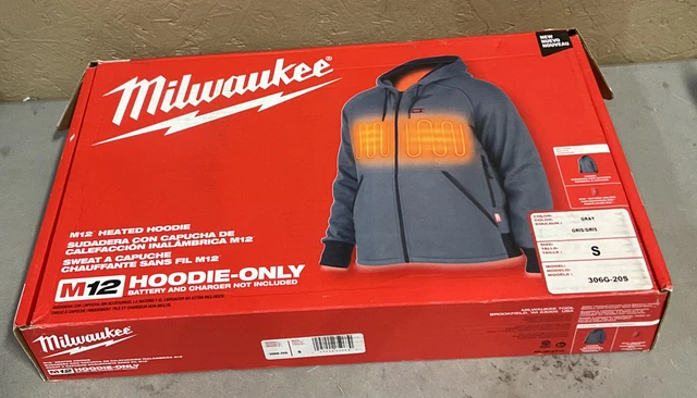 Sudadera con capucha gris con calefacción Milwaukee 306G-20 M12