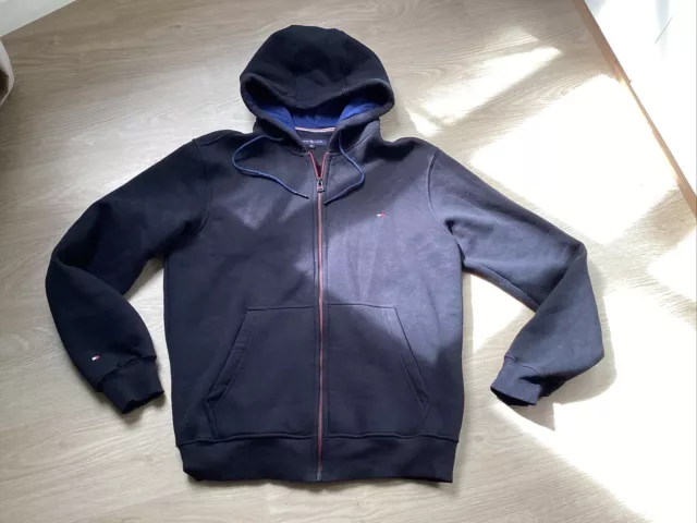 Gilet sweat à capuche TOMMY HILFIGER taille L/XL noir très bon état