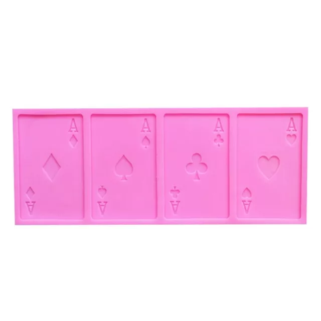 Cookie Cake Silicone Mold Playing Cards Chocolate Fondant DIY Crafts