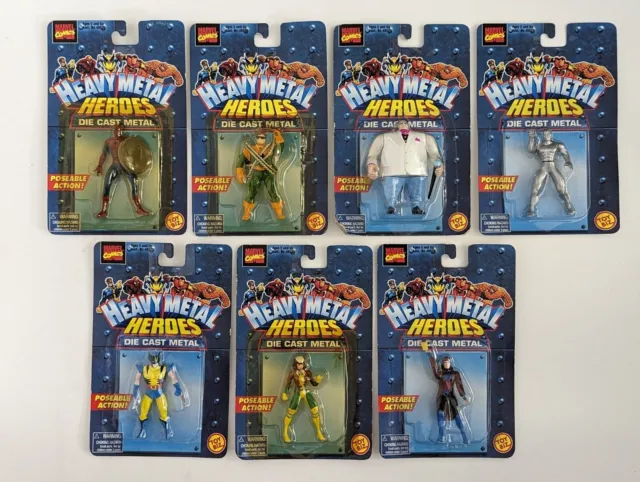 Toy Biz Marvel Heavy Metal Heroes Die-Cast 2.5" Figures 1997