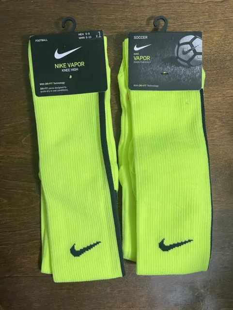 Nike Vapor Knee High Sock Dri-Fit MEDIUM Men FOOTBALL 2 Pairs