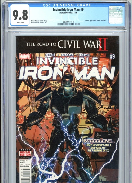 Invincible Iron Man #9 CGC 9.8 WP 1st Print 1st Riri Williams Marvel Comics 2016