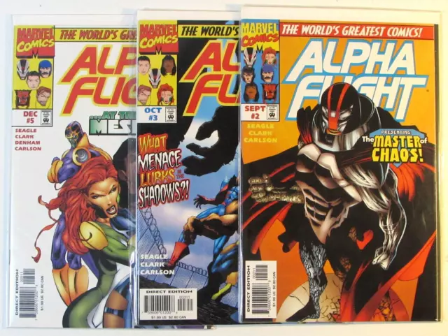 1997 Alpha Flight Lot of 3 #2b,3,5 Marvel 2nd Series Comic Books