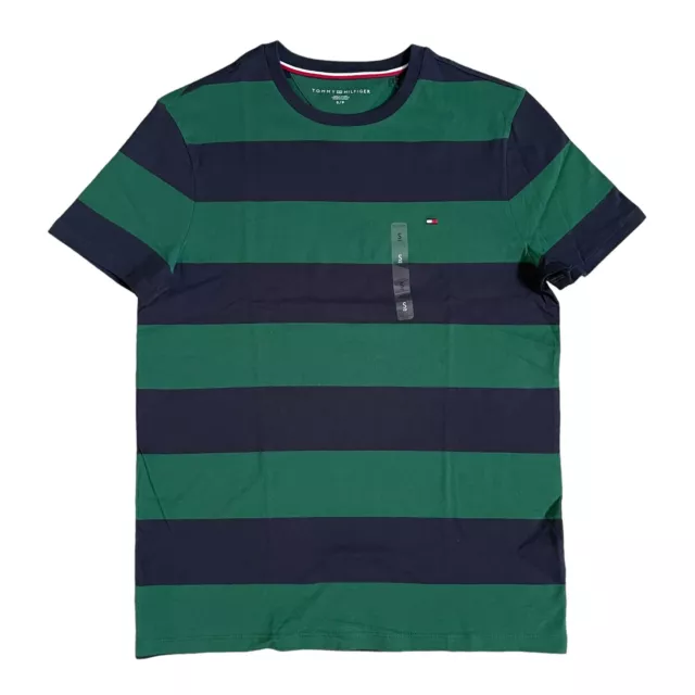 Tommy Hilfiger Men's Regular Fit Rugby Stripe Short Sleeve Crew Neck T-Shirt Tee 2