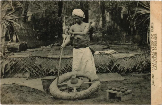 CPA PARIS Human Zoo Jardin d'Acclimatation Caravane Indienne (1242803)