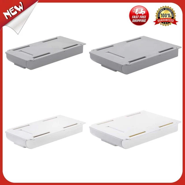 es Under Desk Self-adhesive Table Drawer Storage Box Desktop Organizer Tray Box