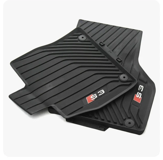 RUBBER FLOOR MATS Front Original Audi A3 s3 (8 V) Black £156.31