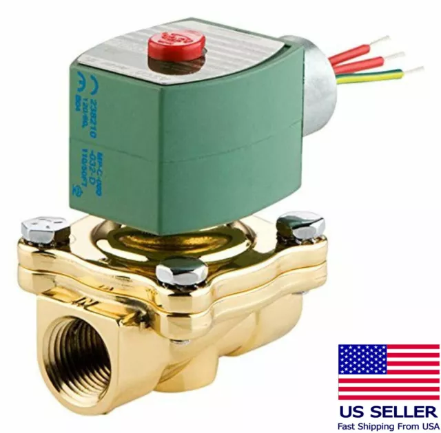 NEW ASCO 8210G054-24/DC Brass Body Pilot Operated General Service Solenoid Valve