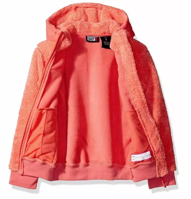 32 DEGREES Weatherproof Big Girls' Outerwear Jacket, Two Toned-WG198-Coral,10/12