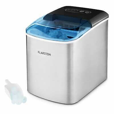 Klarstein Macchina Ghiaccio Fabbricatore Produttore Bar Cubetti Inox Ripiano 15kg/Giorno 