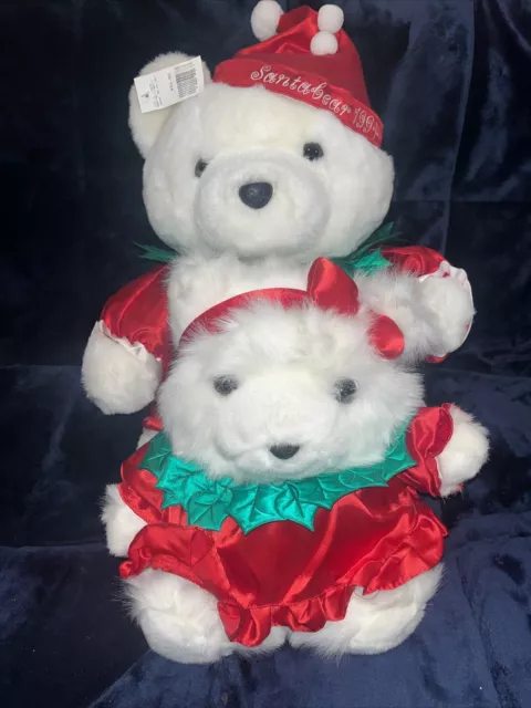 1994 Dayton Hudson Mr & Miss  Clown Santa bears with Tag.