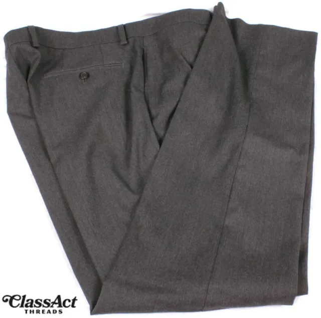 Lauren Ralph Lauren Dress Pants Mens Gray Polyester Blend Flat Fronts 34" X 32"