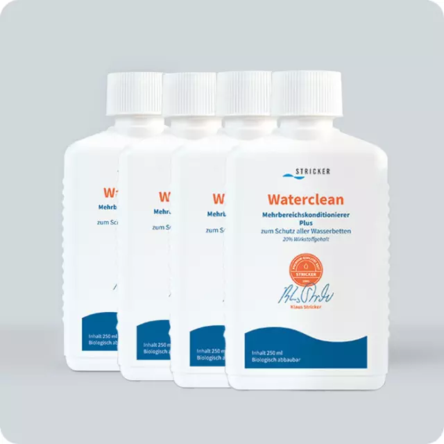 4 x Mehrbereichs-Wasserbett-Konditionierer Plus - á 250 ml