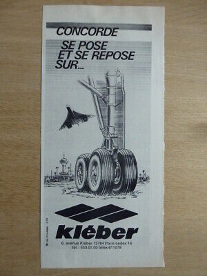 12/1981 PUB KLEBER PNEU AVION AIRCRAFT AIRLINER TIRE ORIGINAL FRENCH AD 