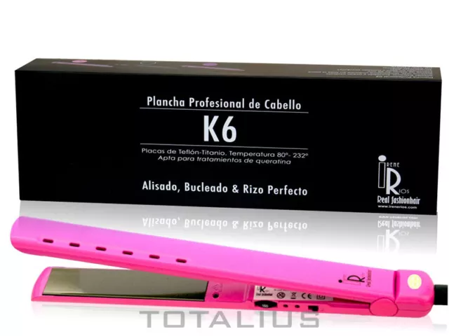 Plancha De Pelo Profesional K6 Rosa Irene Ríos