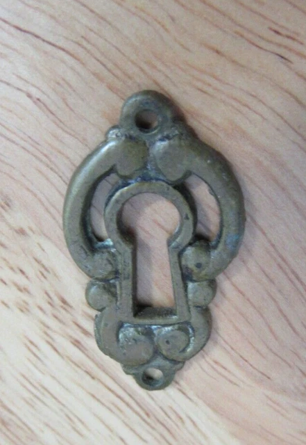 Vintage Decorative Solid Brass Key Hole Plate Cover Escutcheon