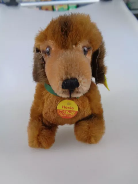 Steiff Hund Dackel Hexie 4142/12 KFS 12cm von 1981 (7242)