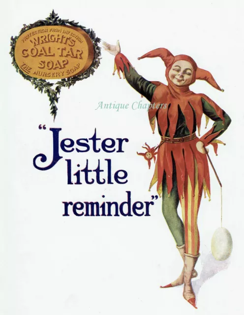 Jester Little Reminder Wright's Coal Tar Soap 1913 Advertisement Ad A223