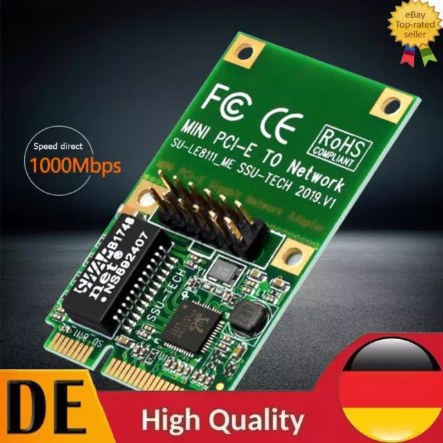 SSU LE8111-ME MINI PCI-E Gigabit Wired Network Card RJ45 LAN PCI Card Adapter